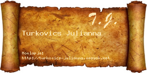 Turkovics Julianna névjegykártya